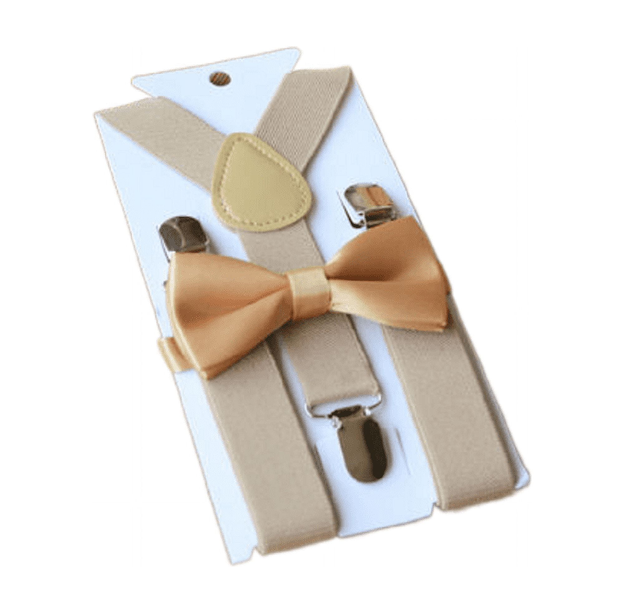 Kid Boy Suspender Bow Tie Sets Suit Tuxedo Adjustable Tie Clipon