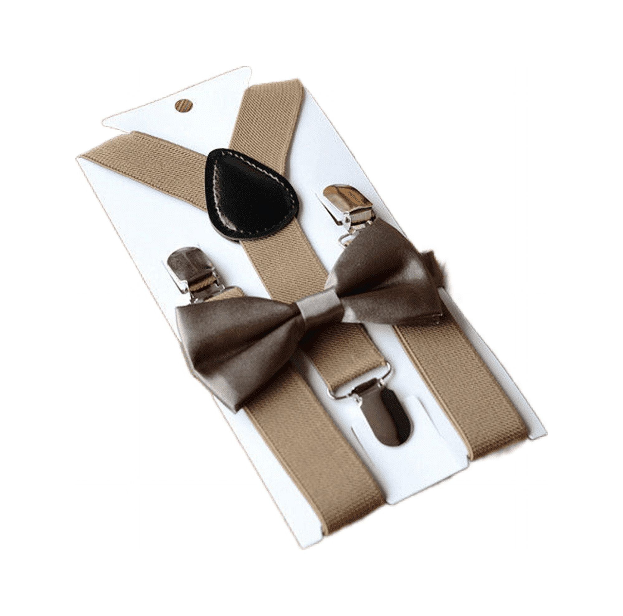 Kid Boy Suspender Bow Tie Sets Suit Tuxedo Adjustable Tie Clipon