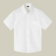 thumbnail image 1 of Kid Boys' Button Down Shirts White Button Down Shirt Girls Boys Formal Shirt Boys Uniform Shirt, 1 of 2