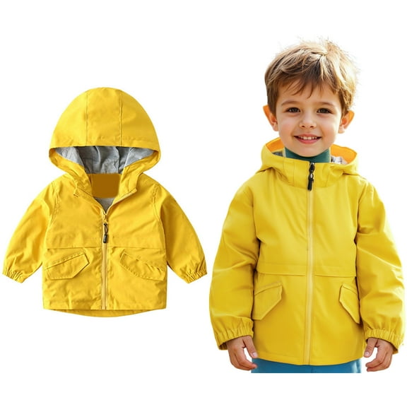 Kid Boys Clothes Windproof Jacket Zip Up Hoodie Girls Lightweight Jacket Fall Outfits Kids Trendy Clothes 7-8 Years