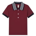thumbnail image 1 of Kids Boys Collar Shirt Boys' Polo Shirts Boys Short Sleeve Polo Shirts Fashion Shirts 5-6 Years, 1 of 3
