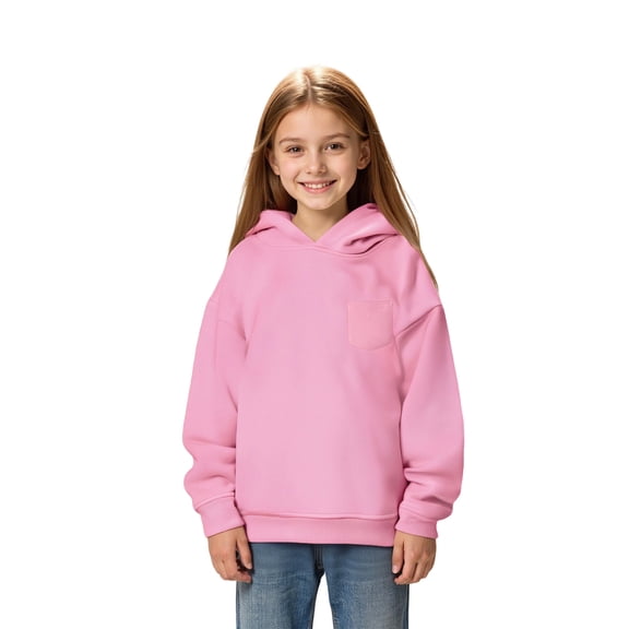 Kid Boys Hoodie Pink Hooded Casual Long Sleeve Hoodies Warm Fall Winter Clothes Toddler Boys Clothes 8-9 Years