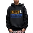 thumbnail image 1 of Kid Boys Hoodies LOVE BASEBALL Letter Print Long Sleeve Pullver Sweatshirt Casual Tops, 1 of 9