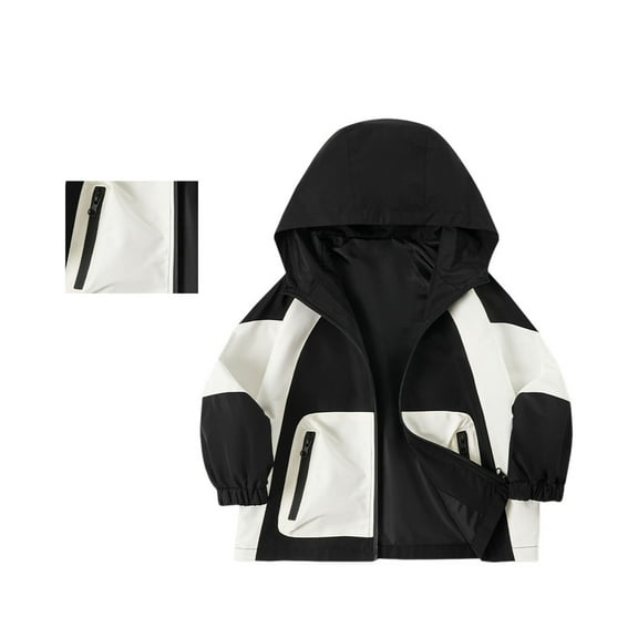 Kid Boys Jacket Boys Windbreaker Jacket Hoodie Zip Up Kids Lightweight Jacket Fall Clothes Cute Outfits for Girls 6-7 Years