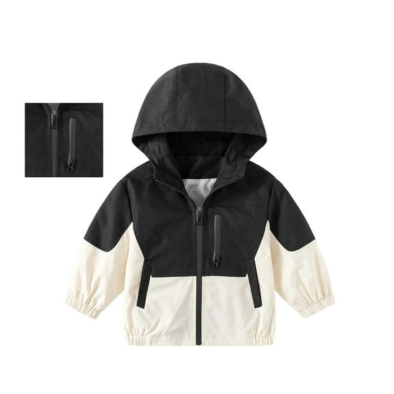 Kid Boys Jacket Girls Windbreaker Jacket Hoodie Zip Up Lightweight Toddler Jacket Fall Outfits Boys Outfits Size 5-6 Years