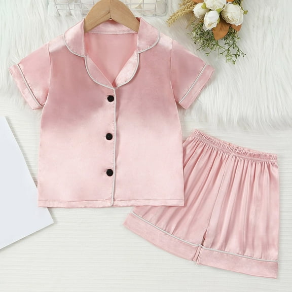 Kid Boys Pajamas Set Solid Crewneck Soft Comfort Spring Fall Clothes Boys Pjs Size 3-4 Years