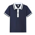thumbnail image 1 of Kid Boys' Polo Shirt Navy Shirt for Boys Short Sleeve Polo Casual Blouse Tops Pullover 8-9 Years, 1 of 2