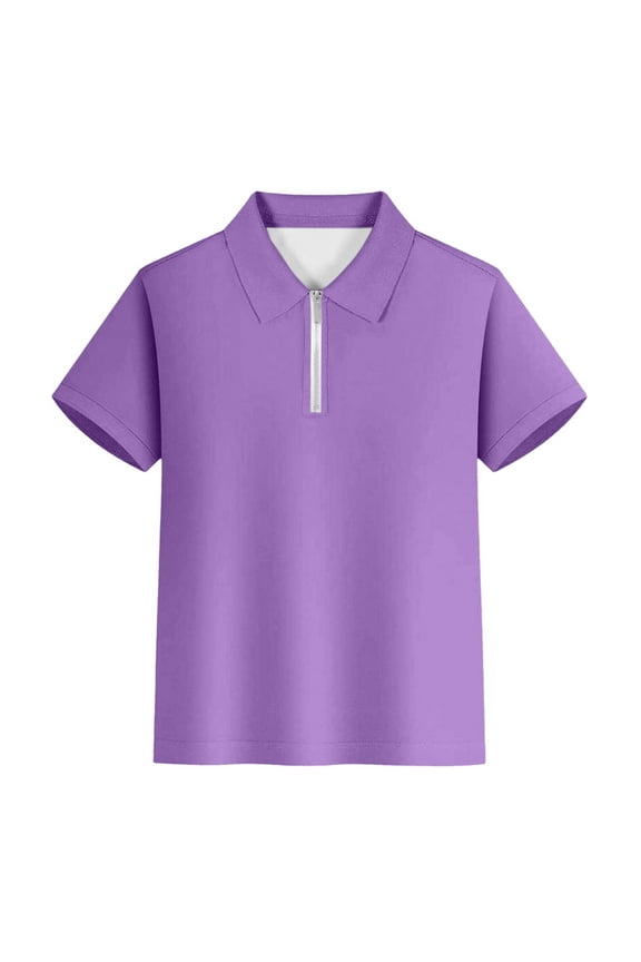 Kid Boys Polo Shirt Purple Shirt Boys Summer Shirt Boys Short Sleeve Polo Shirts Boys Shirts Size 11-12 Years