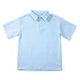 thumbnail image 1 of Kid Boys' Polo Shirts Sky Blue Polo Shirt for Boys Boys Button Down Shirt Boys Short Sleeve Polo Shirts Boys Shirts Size 8-9 Years, 1 of 8