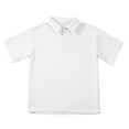 thumbnail image 1 of Kid Boys Polo Shirts White Collar Shirt Tee Tops Clothes Boy Short Sleeve Shirt Boys Clothes Size 8-9 Years, 1 of 8