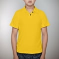 thumbnail image 1 of Kid Boys' Polo Shirt Yellow Polo Shirt Boys Fashion Shirts Short Sleeve Tops Boys Clothes Size 9-10 Years, 1 of 8