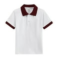 thumbnail image 1 of Kids Boys School Uniform Shirts Boys Polo Shirts Short Sleeve Tops Button Up Shirt Boys 5-6 Years, 1 of 2