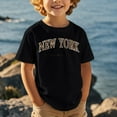 thumbnail image 1 of Kid Boys T Shirts New York Shirt Letter Print short Sleeve Short Sleeve Crewneck Undershirts Girls Clothes Size 12-13 Years, 1 of 3