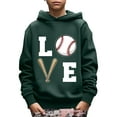 thumbnail image 1 of Kid Boys Sweatshirt Love Baseball Print Casual Long Sleeve Hoodie Spring Fall Pullover Tops, 1 of 8