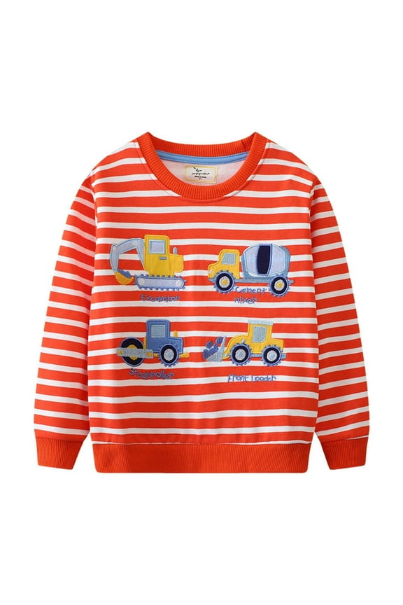 Kid Boys Sweatshirts Toddler Boys Sweatshirts Dinosaur Long Sleeve Pullover Crewneck Shirts Cartoon Tee Sport Tops For Kids Kid's Fall Fashion Hoodies & Sweatshirts 6-7 Years