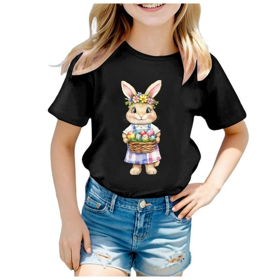 Kid Boys T Shirts Short Sleeve Easter Shirt Easter Cartoon Summer Tops Crewneck Tees Shirts For Boys 6-8 Years