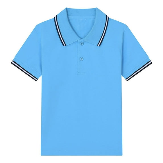Kids Boys Uniform Shirts Boys Polo Shirt Boy Short Sleeve Shirt Kids Collar Shirts Boys 5-6 Years