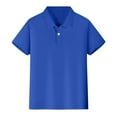 thumbnail image 1 of Kids Boys Uniform Shirts Boys Polo Shirt With Short Sleeves Rugby Button Down Shirt 5-6 Years, 1 of 6