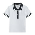 thumbnail image 1 of Kids Boy Uniform Shirts For Boys Polo Shirt Kids Short Sleeve Shirts Rugby Button Down Shirt 8-9 Years, 1 of 3