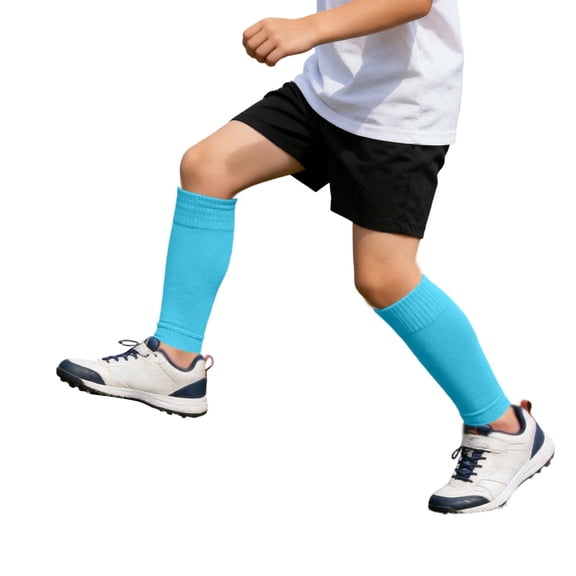 Kid Calf Compression Sleeves Youth Basketball Football Leg Sleeves for Sport Protection Calf and Shin Support,Color:Blue