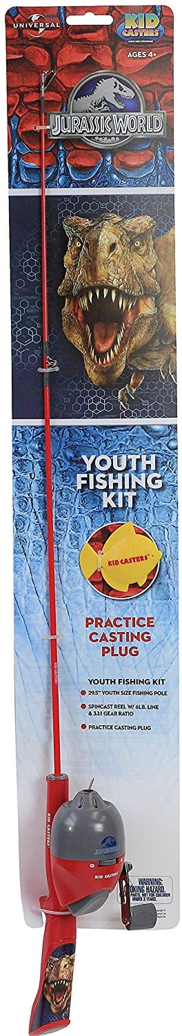 Kid Casters Jurassic World Youth Fishing Spincast Combo Kit