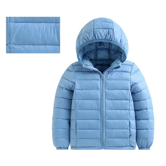 Kid Coat Lightweight Water-Resistant with Hooded Kids Puffer Jacket Girls Coats Size 6-7 Years