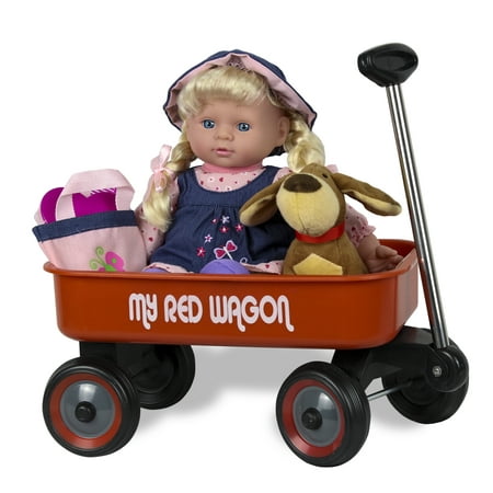 Kid Concepts 10" Baby Doll 6 Pc. Playset with Wagon - Recommended for Ages 3 Years and up