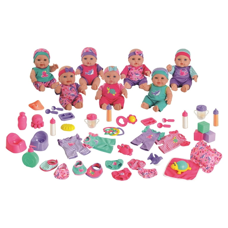 Kid Connection Deluxe 9 Baby Doll Playset 48 Pieces Walmart