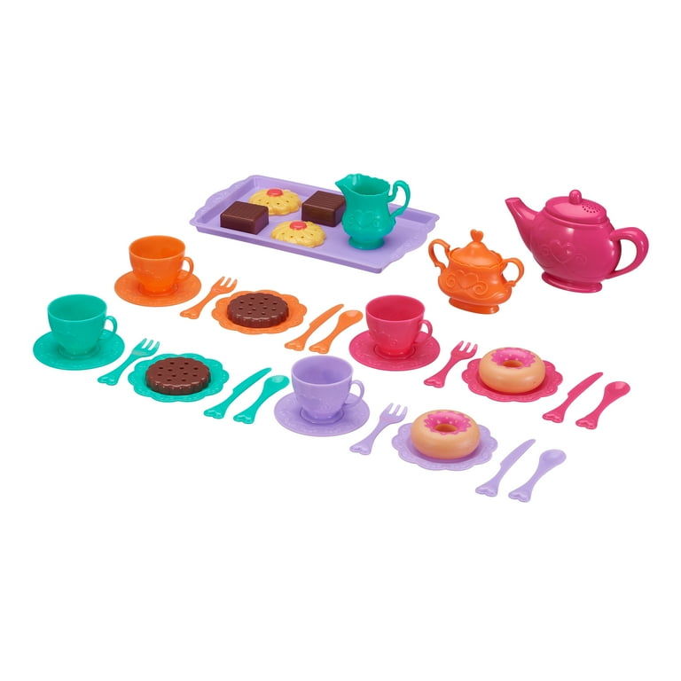Kid connection tea set trolley playset sale