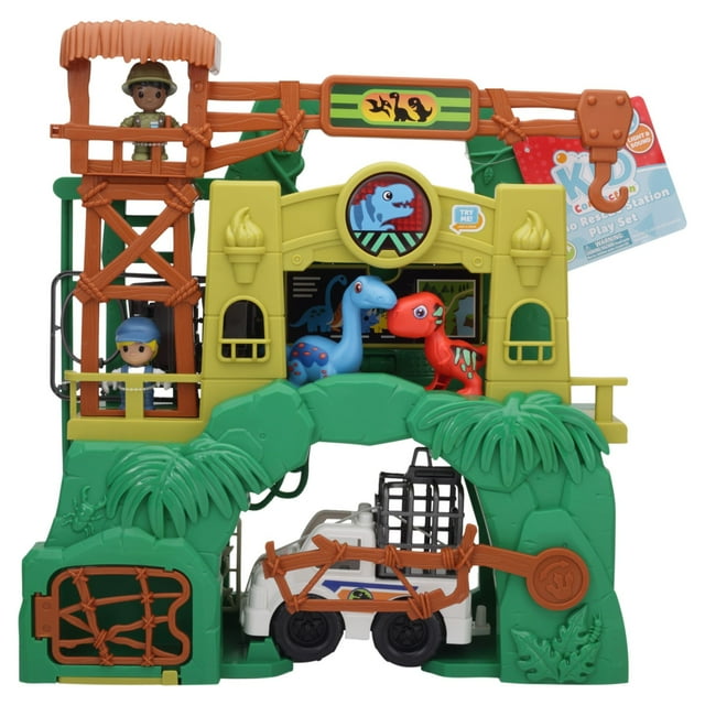 Kid Connection Dinosaur Rescue Station Play Set with Light and Sound