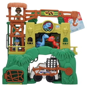 Kid Connection Dinosaur Rescue Station Play Set with Light and Sound, 28 Pcs, Toddler Toys, Age 3+