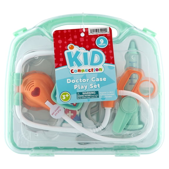 Kid Connection Doctor Case Pretend Play Set, 9 Pieces