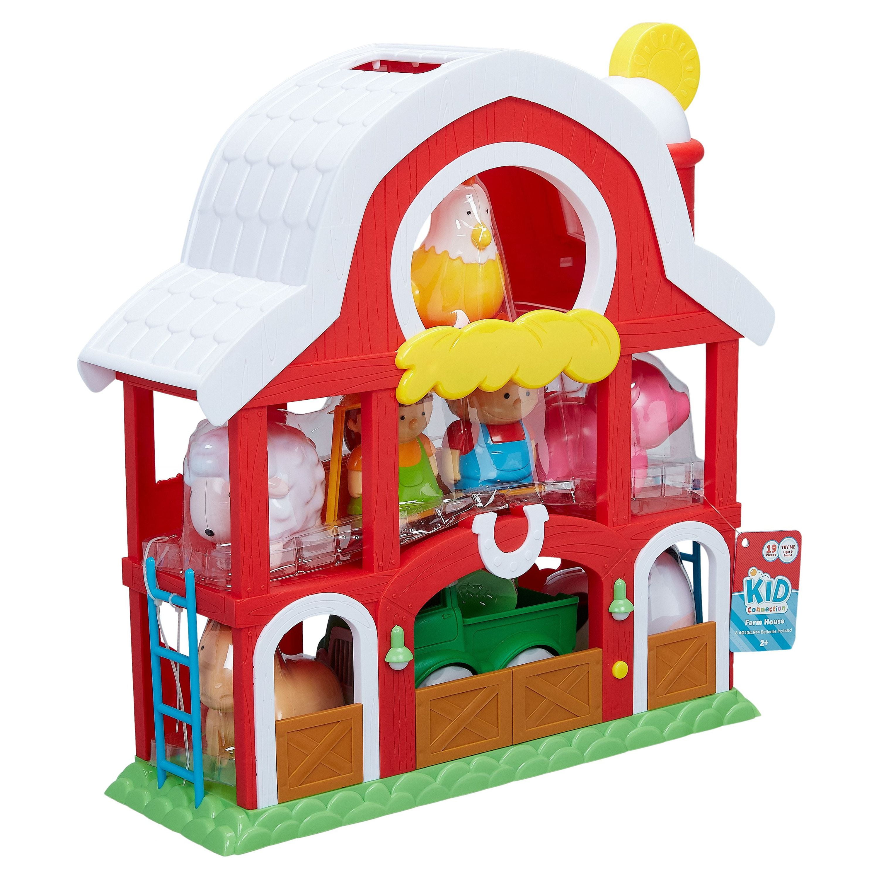 Kid Connection Farm House Play Set with Animals 19 Pieces