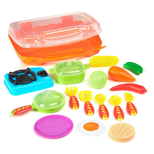Kid Connection Kitchen Play Set, 19 Pieces, Play Cooking & Baking Toys