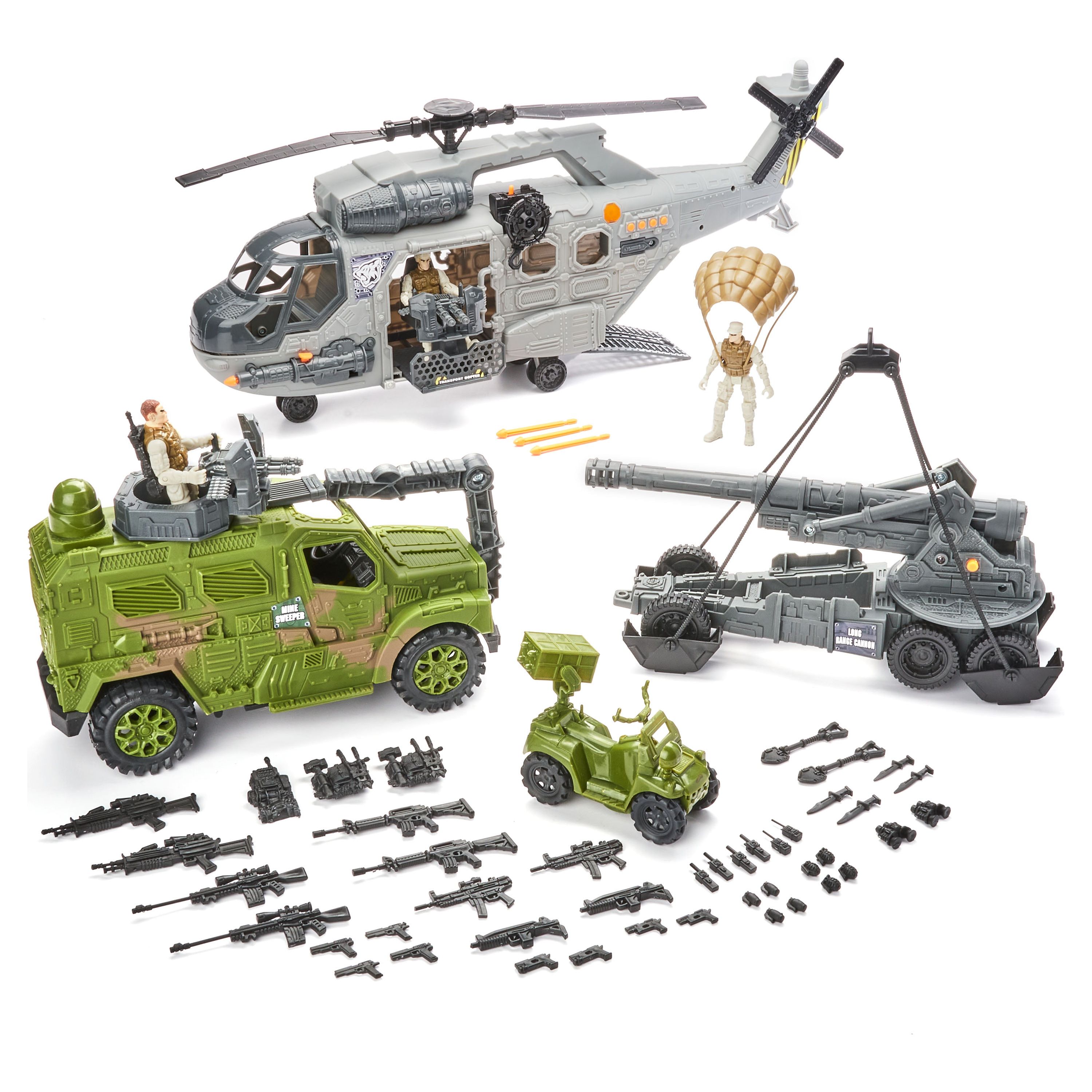 Kid Connection Military Giant Copter Play Set, 57 Pieces - image 1 of 5