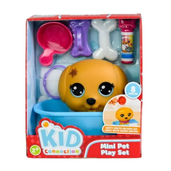 Kid Connection Pet Dog Bath Play Set with Color Changing Feature, 8 Pieces