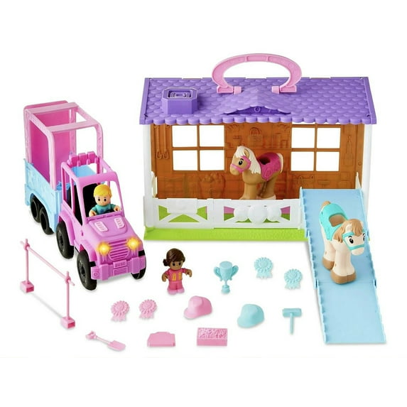 Kid Connection Pony Ranch Play Set with Lights and Sounds, 36 Pieces, Toddler Toys