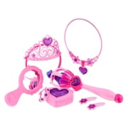 Kid Connection Princess Crown and Jewelry Playset, 9 Pieces, Pink, Plastic, Age Group 3+, Roleplay
