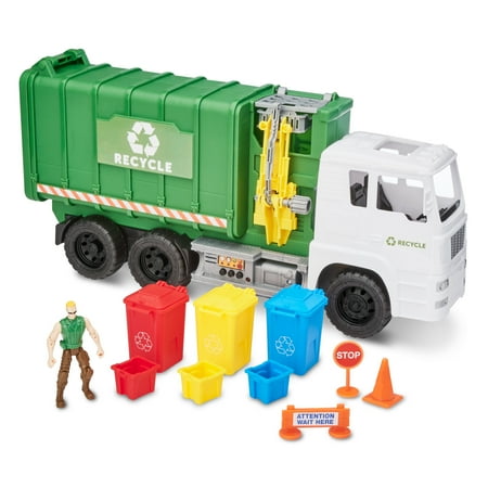 Kid Connection 11-Piece Light & Sound Recycling Truck Play Set