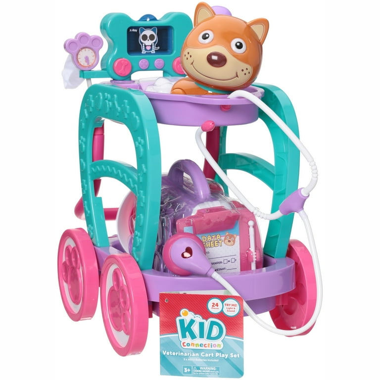 Kid connection vet cart on sale playset