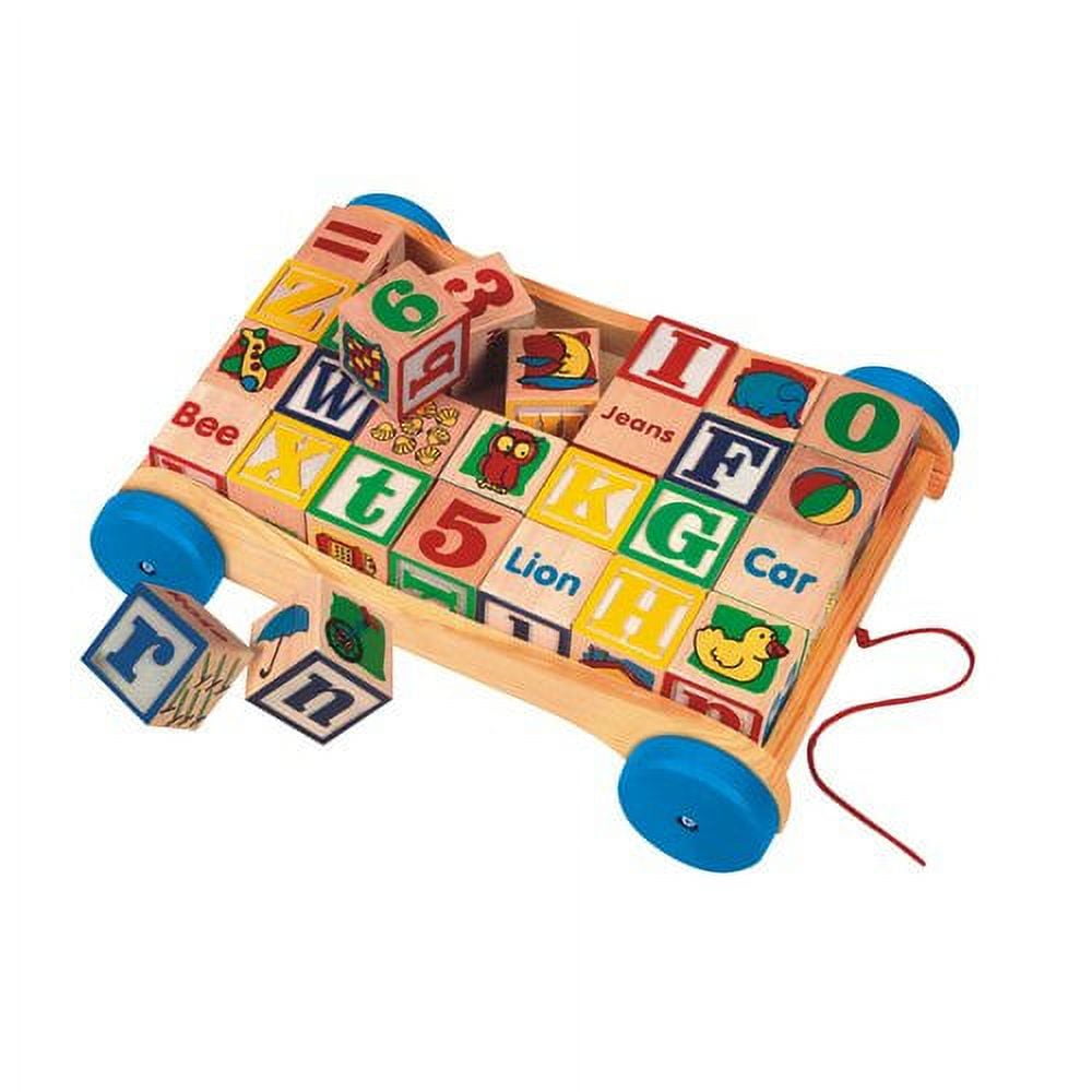 Kid Connection Wooden Blocks Wagon Walmart