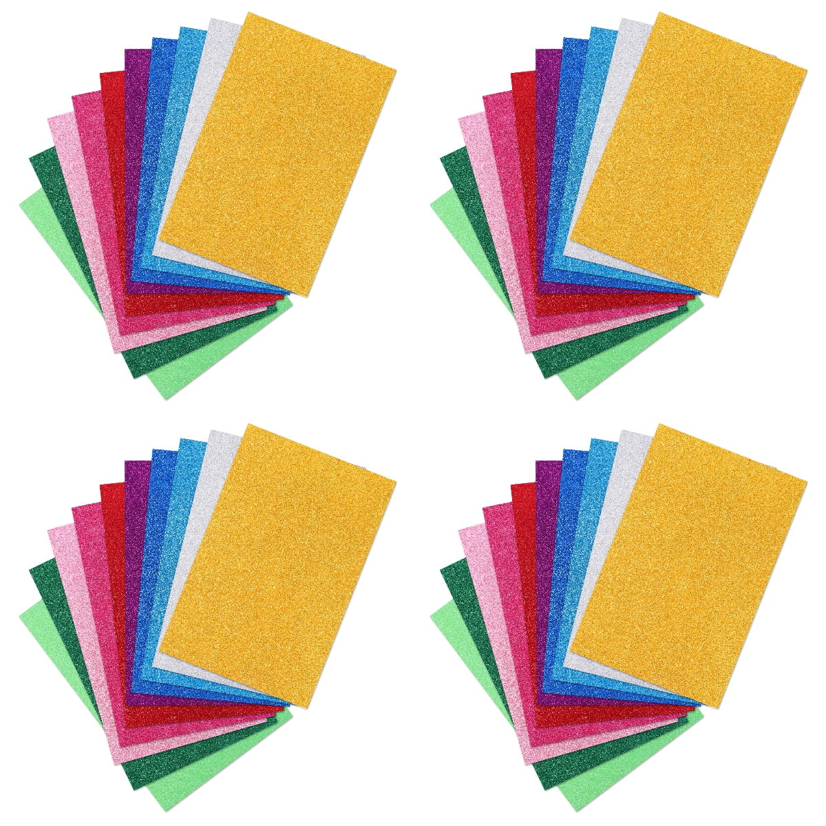 Kid Crafts Glitter Cardstock Paper Foam Board Gold Decor A4 Glittering