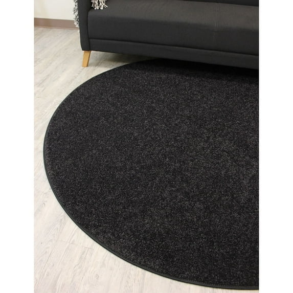 Koeckritz Rugs Kid Crossing Soft Area Rug, 4'x6' Oval, Black, for Living Room, Bedroom
