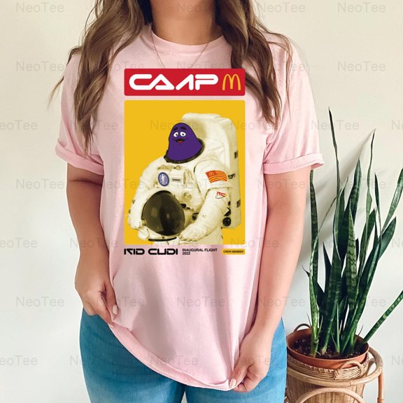 Kid Cudi Mcdonalds Merch Camp Cudi Rapper Hip Hop Music Man On Moon T-Shirt Unisex, up to 5XL
