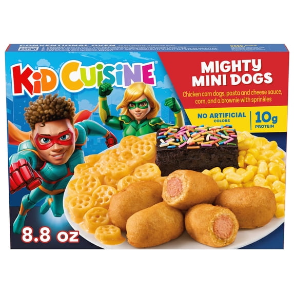 Kid Cuisine Mighty Mini Dogs, 10g Protein, Frozen Meal, 8.8 oz.