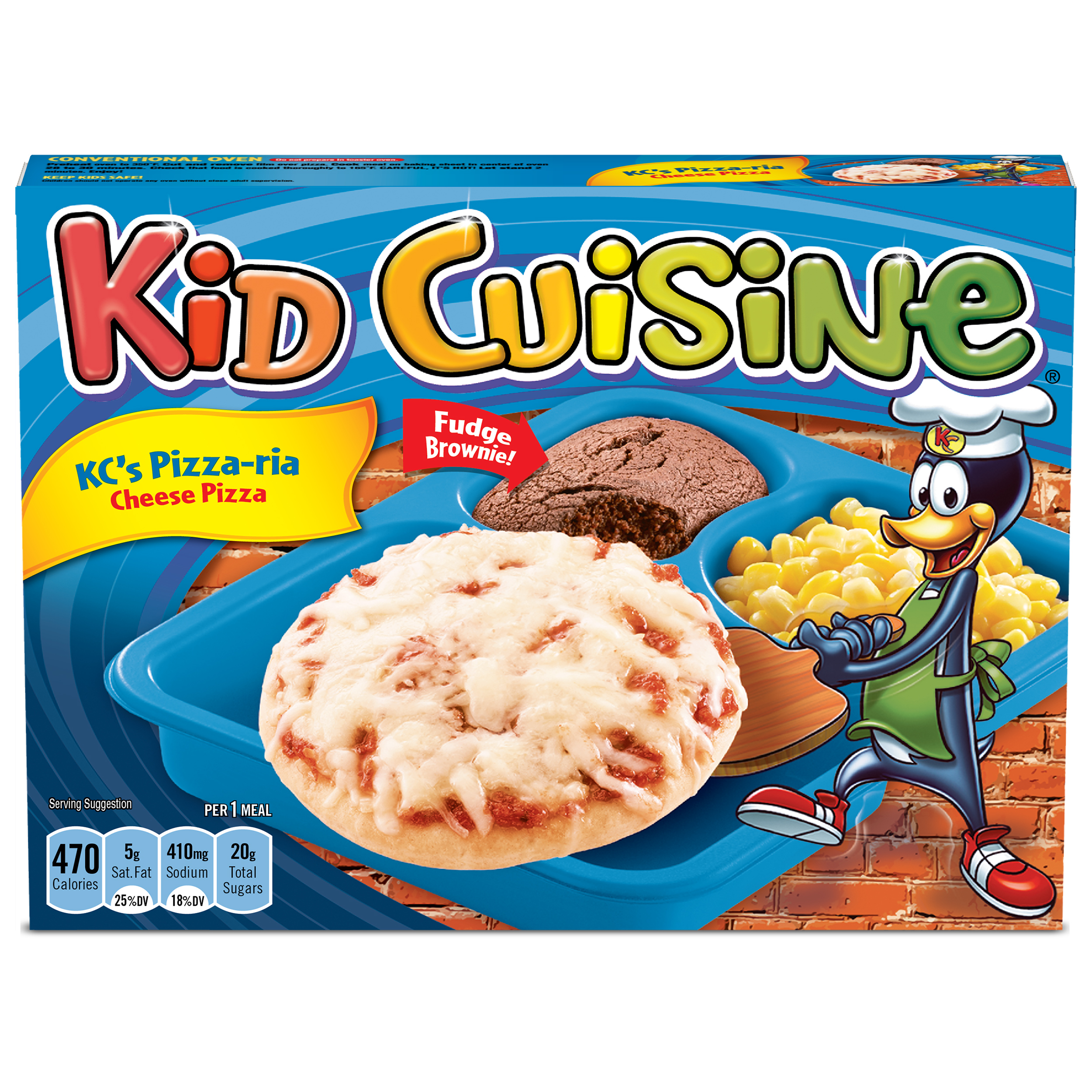 Shop Kid Cuisine Pizzaria Cheese Pizza Frozen Meal With Corn and Fudge Brownie, 7.45 oz. Great