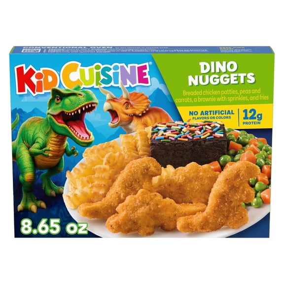 Kid Cuisine Chicken Dino Nuggets, Frozen Meal, High Protein, 8.65 oz.