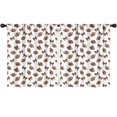 thumbnail image 1 of Kid Curtains,Football Bow White Pattern Kid Insulated Curtains Set Of 2,Bedroom Essentials,Toddler Room Decor 52"x63", 1 of 5