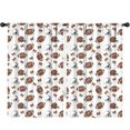 thumbnail image 1 of Kid Curtains,Football Helmet Brown Pattern Kid Insulated Curtains Set Of 2,Bedroom Essentials,Toddler Room Decor 52"x84", 1 of 5