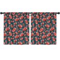 thumbnail image 1 of Kid Curtains,Football Icon Darkgreen Pattern Kid Insulated Curtains Set Of 2,Bedroom Essentials,Toddler Room Decor 52"x63", 1 of 5
